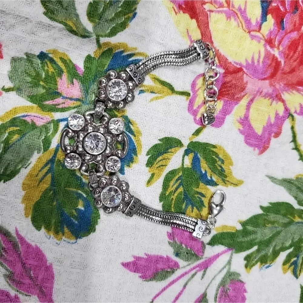Brighton gorgeous starburst jeweled crystal‎ bracelet new!!!